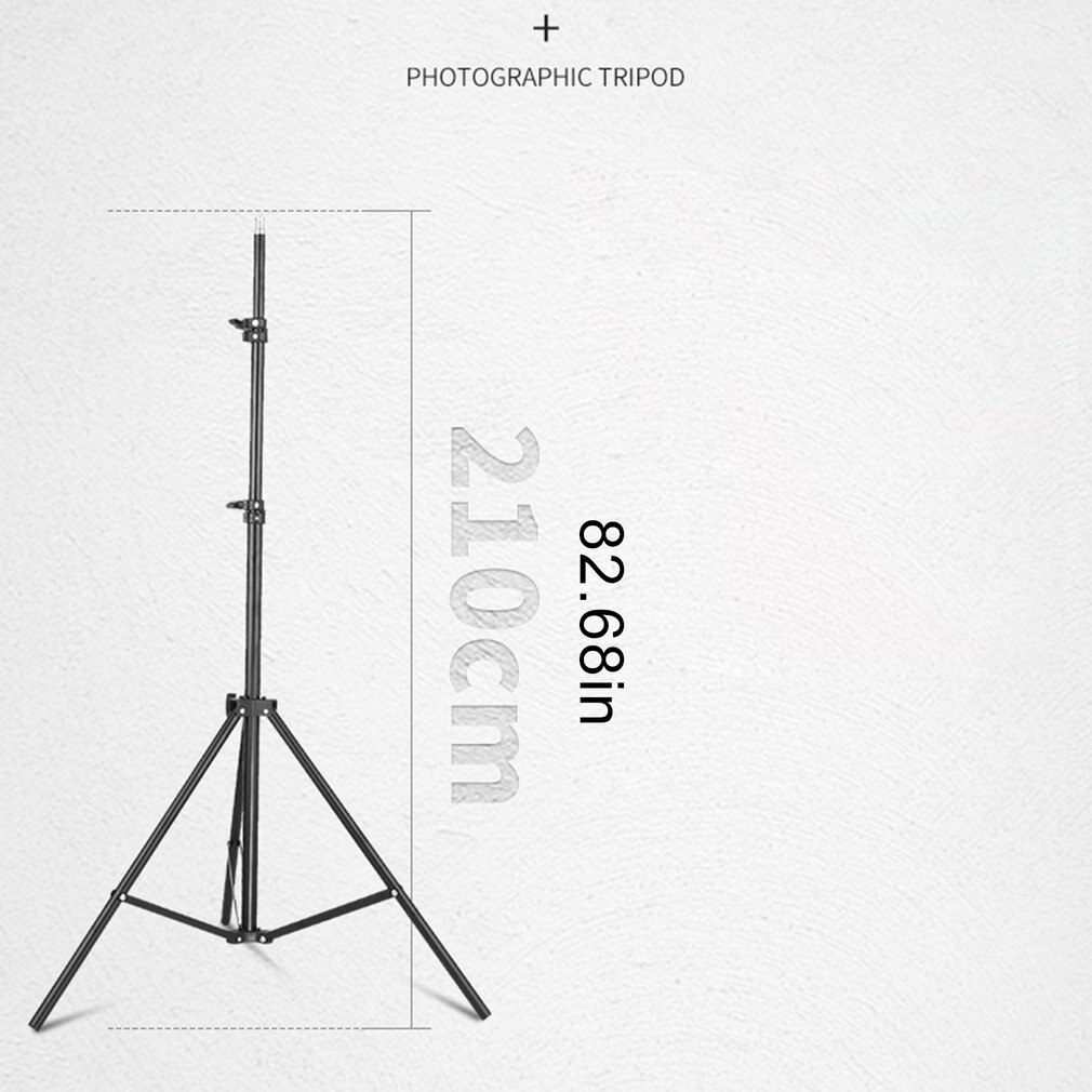 Mobile Live Broadcasting Stand Video Tripod Photography Support Frame Telescopic 2.1m Lamp Holder Thermometer Bracket