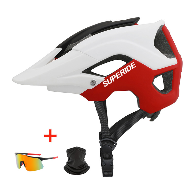 Superide em-molde dh mtb capacete de bicicleta esportes anti-impacto estrada mountain bike capacete das mulheres dos homens equitação ciclismo capacete: M / Marrom