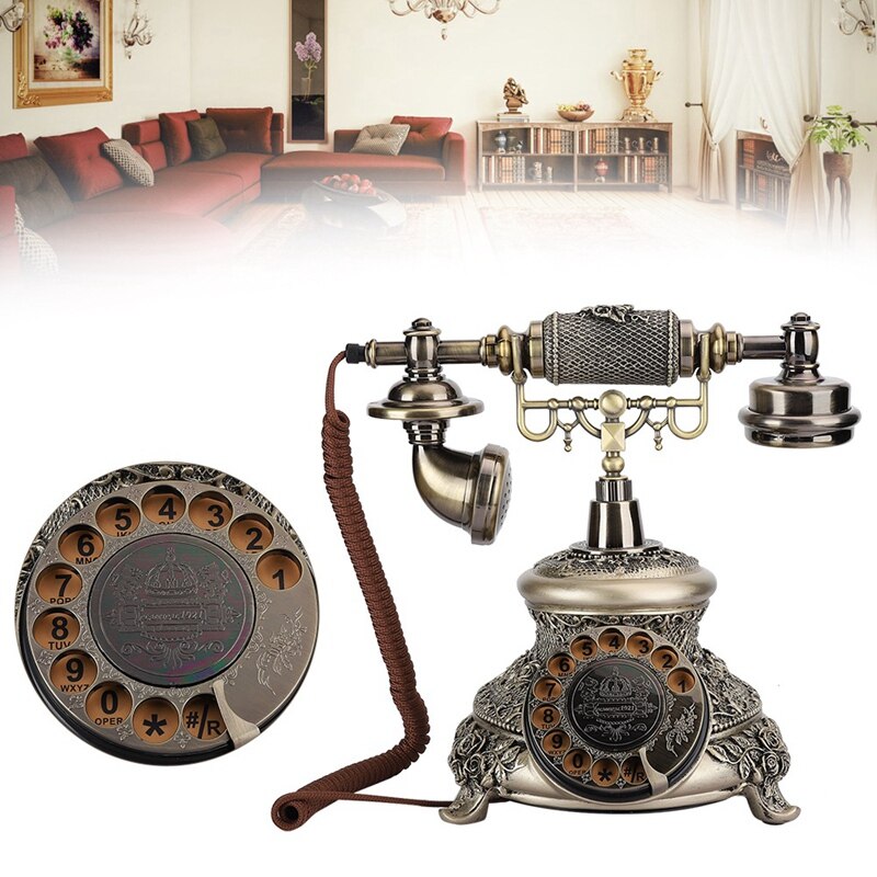 Retro Telephone Retro Rotary Dial Telephone Retro Landline Telephone Decoration For Home Hotel Office Decoration