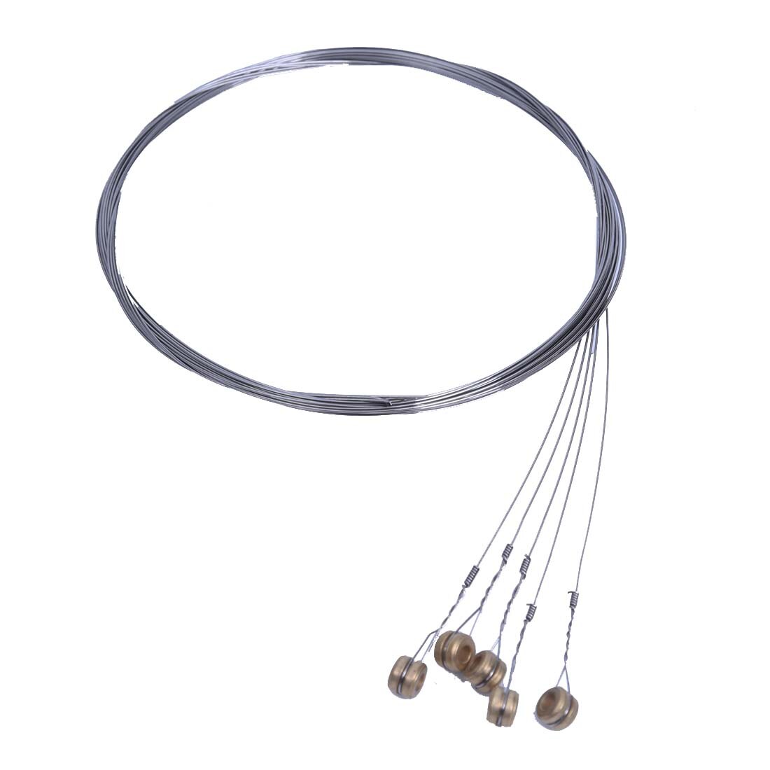 Strings for guitar 5 Pcs Silver Tone Steel Strings E-1 for Acoustic Guitar: Default Title