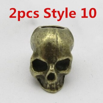 2pcs-7pcs skull styles viking hair braid dread dreadlock beard beads tube rings approx 4.5-5.5mm hole for hair accessories: 2pcs Style 10