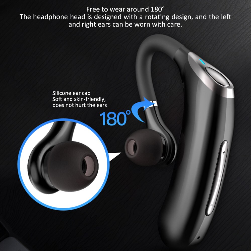 Zakelijke Draadloze Bluetooth Oortelefoon M50 Headset IPX7 Waterdichte Oordopjes Ruisonderdrukking Muziek Earpiese Met Mic Voor Driver