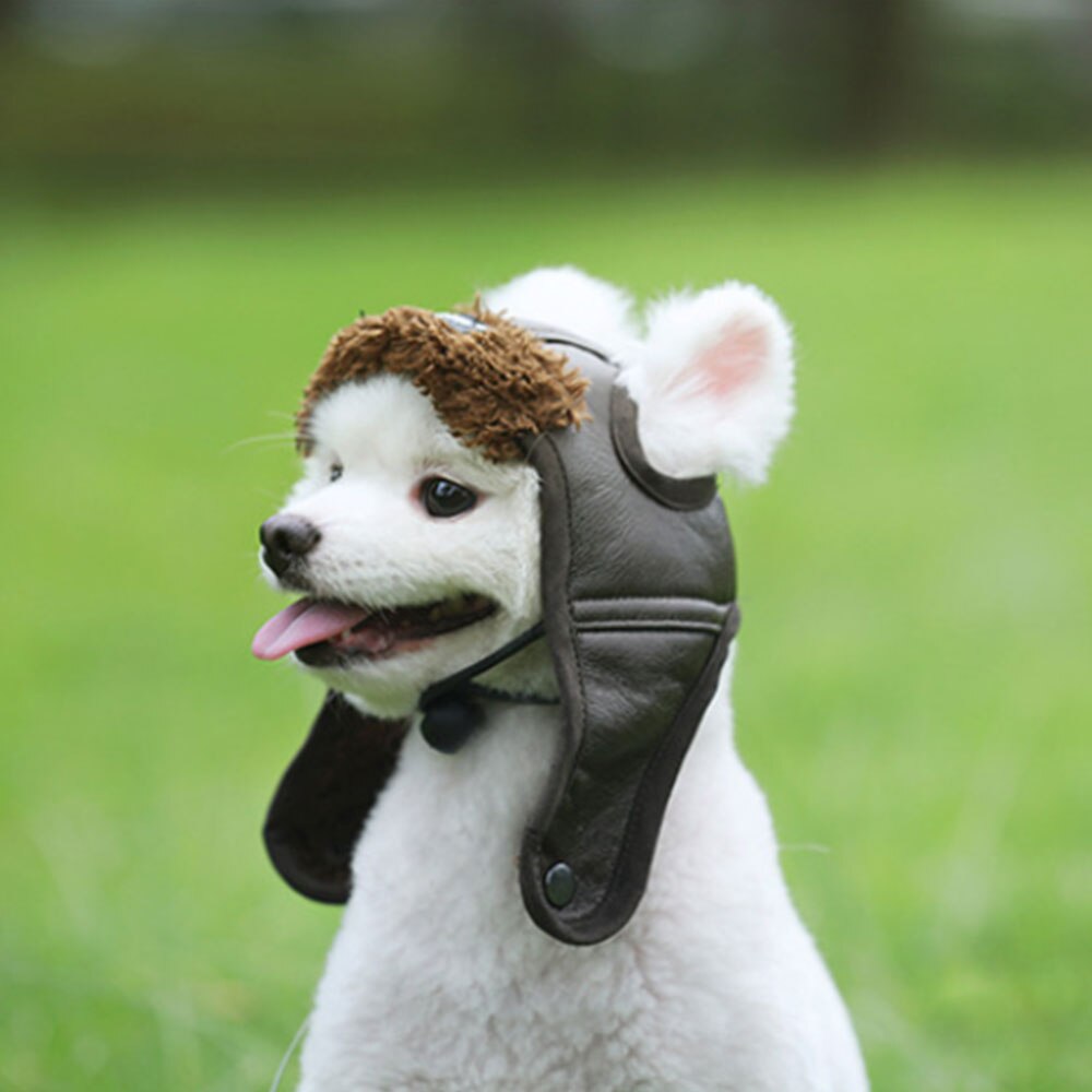 Herfst Winter Stijl Hond Hoed Aviator Cap Pet Kostuum Cosplay Winddicht Pilot Hoed voor Kleine Medium Grote Honden Helm