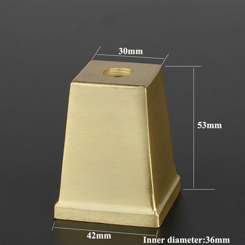 4 unids/lote oro pata de la mesa cubre Plaza pata de silla tazas sofá pies Protector pierna de muebles de tapas: 53mm