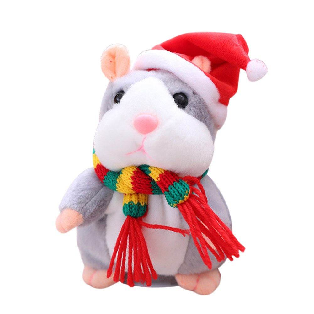 Juleoptagelse elektrisk hamster taler taler nikkende mus legetøj fødselsdag for børn børn: 6