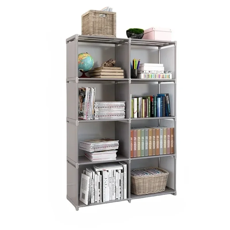 Eenvoudige Boekenplank Meerlagige Eenvoudige Montage Boekenkast Grote Capaciteit Multifunctionele Opslag Plank Staande Boek Display Rack: YELLOW
