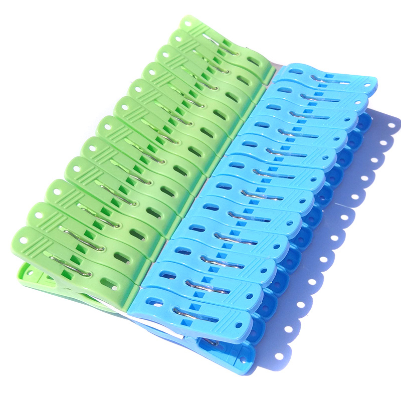 24 stuks plastic kledingclip voor hangers sterk draagvermogen plastic haringen voor het drogen van quilts kleding