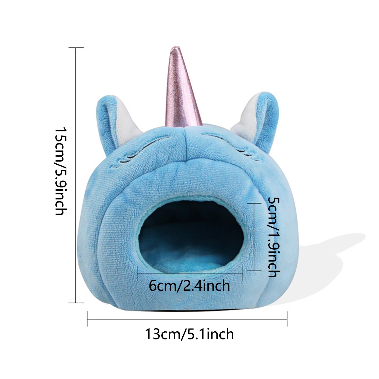 Pet Small Animal House Guinea Pigs Hamsters Hedgehogs Dutch Rats Ferrets Bearded Dragon Rabbits White Unicorn: Blue 