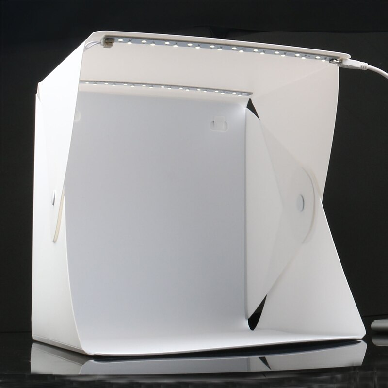 Mini Portable Lighting Box LED USB Folding Fill-in Light Green Background Photo Softbox Shooting Tent Folding Lamp 40X40cm Camer