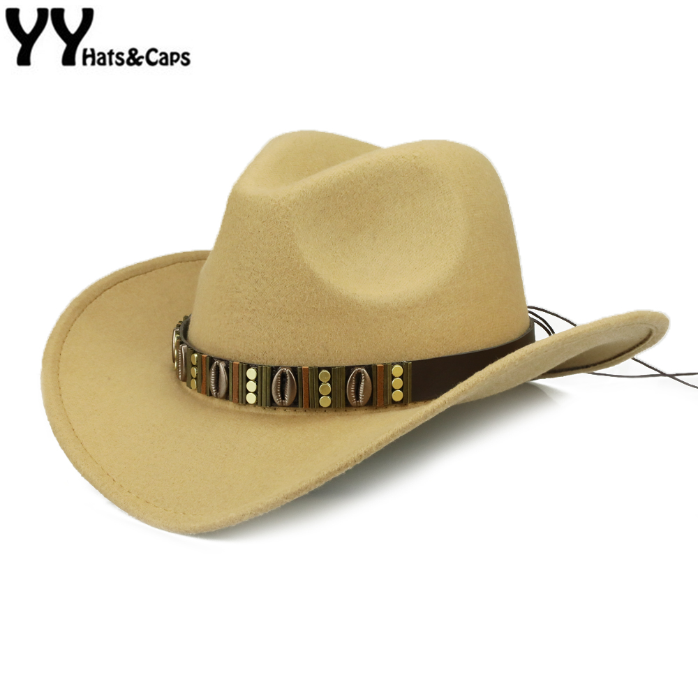 Yy metal bælte cowboy kasketter mænd efterår rytter hat kvinder vinter western cowgirl hatte sombrero cowboy disfraz  fd19054