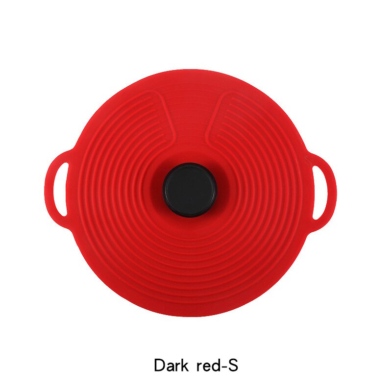 Reusable Self Sealing Lid Silicone Stretch Lids Universal Lid Silicone Bowl Pot Lid Silicone Cover Pan Cooking Food Fresh Cover: Dark red-S