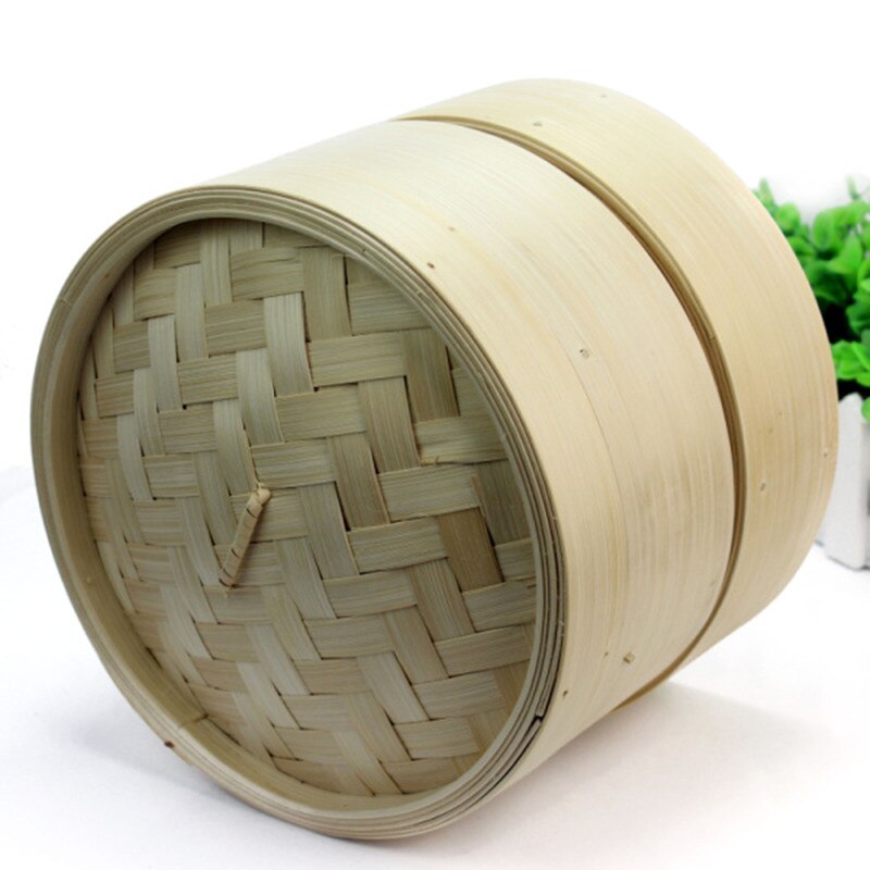 Cuiseur vapeur chinois en bambou, 2 niveaux, cuiseur vapeur, plat de cuisson avec couvercle, Dim Sum et riz