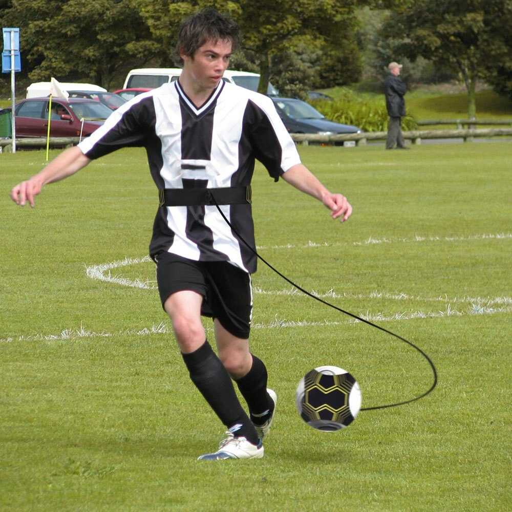 Cintura da allenamento per calcio assistenza sportiva allenatore di calcio regolabile pallone da calcio attrezzatura da cintura strumento per principianti