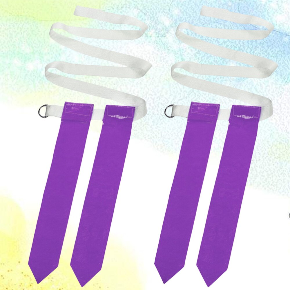 2pcs Adults American Football Waist Belt Flag Rugby Game Streamer Accessories for Touch Games Practices Training (White Waist Be