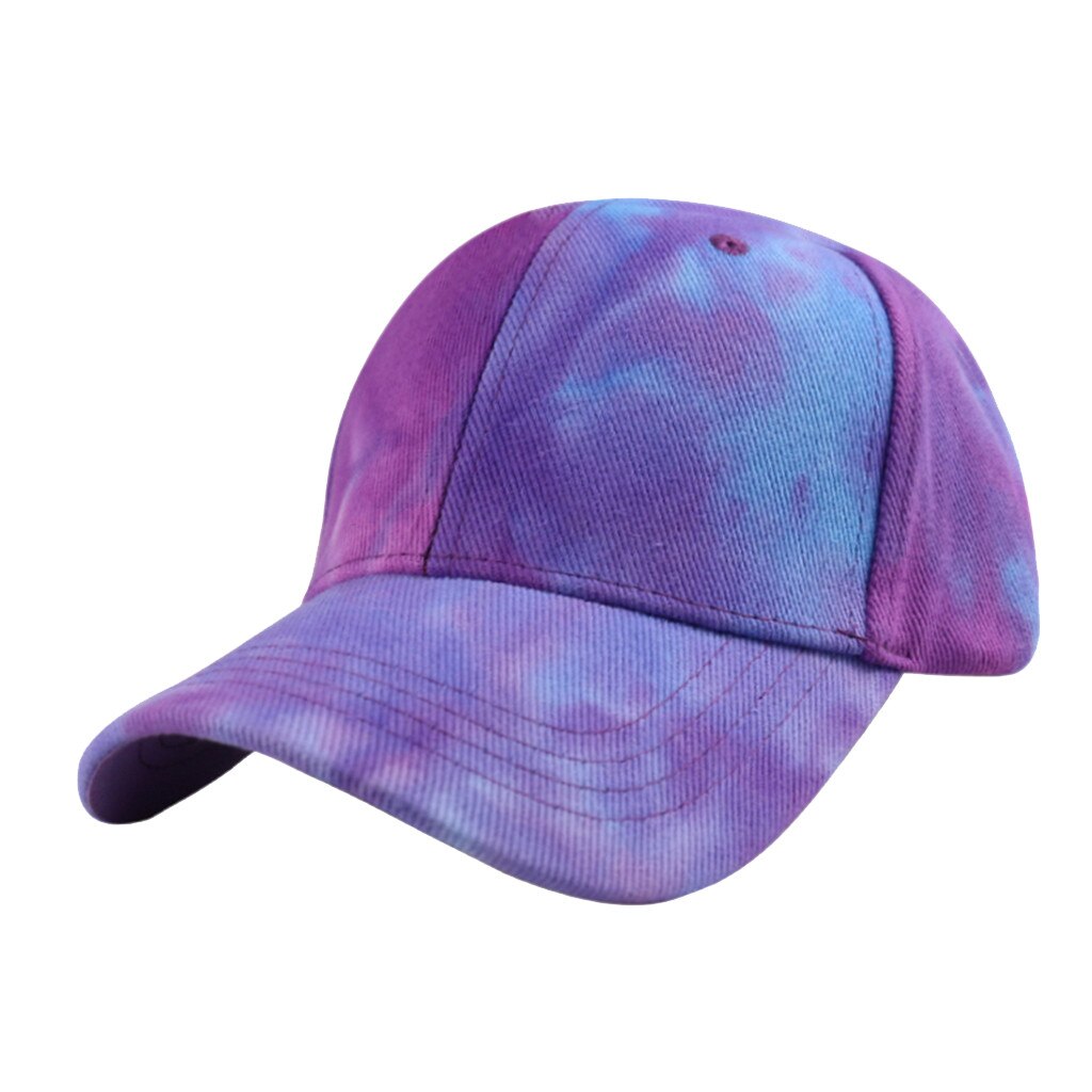 Tie-dye print cap tennis cap udendørs sport baseball tenis bomuld åndbar solskærm tennis caps hestehale cap: D