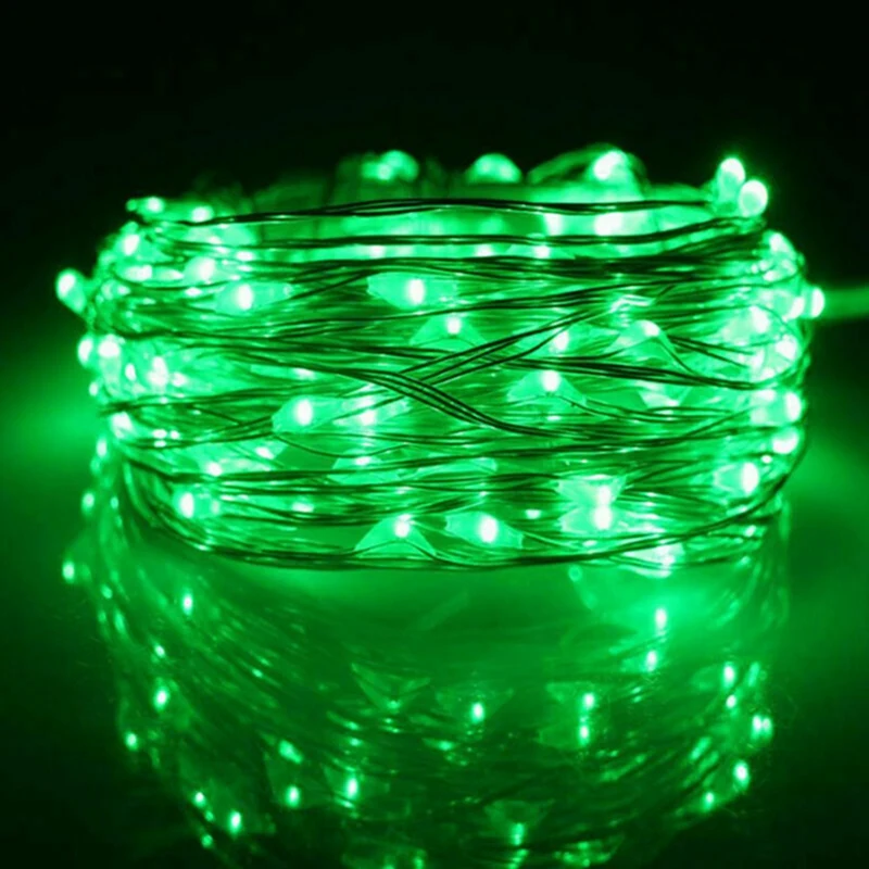 Guirnaldas de luces LED con botón de cadena, luz con batería, decoración del hogar, sala de estar, dormitorio, jardín, Navidad, boda, adorno de Año