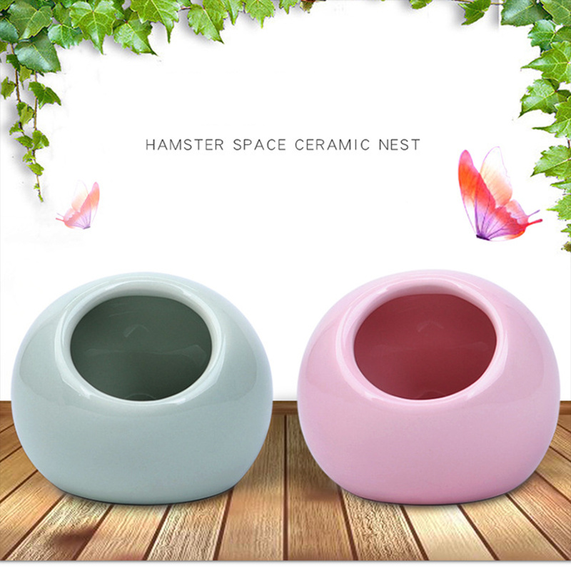 Nid en céramique de Hamster/petits animaux en forme de boule, de maison de Hamster, bain de créatures, nid de Hamster de forme ronde