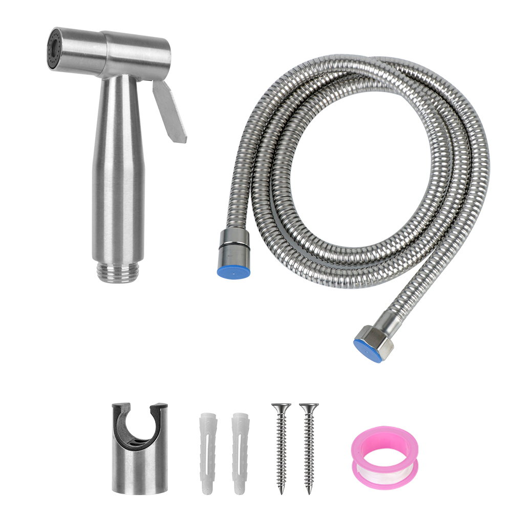 Handheld Hand Bidet Wasserhahn für Badezimmer Handbrause Duschkopf Bidet Spritzgerät einstellen für Toilette Edelstahl selbstreinigend: Weiß