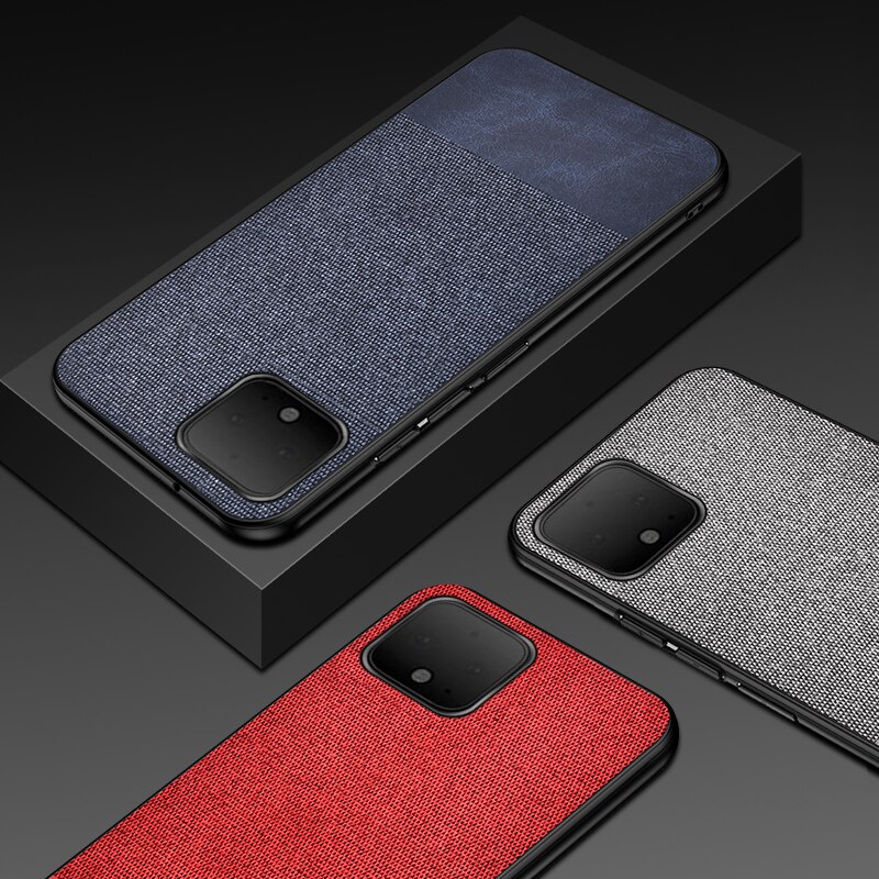 IKrsses para Google Pixel 4 funda de tela Simple de PU funda trasera dura de borde suave para Google Pixel 4 XL duro volver cubierta de la cáscara