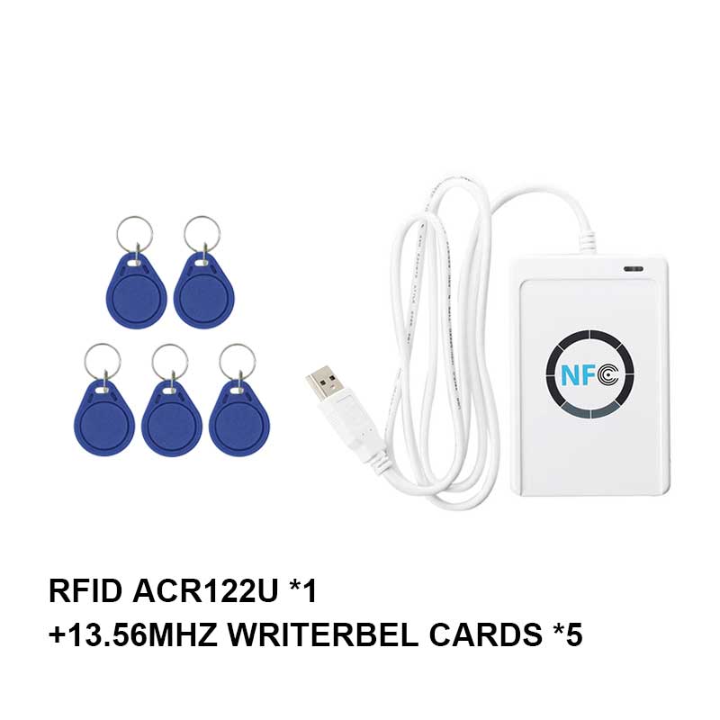 RFID ACR122U USB Replicator Copier 13.56Mhz Cloner Smart Chip Card key Cracker Rewriter NFC ISO14443A Access Control Card reader: Package 2