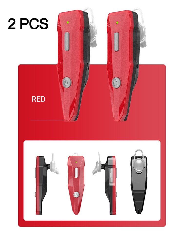 YM 2PCS Mini earhook Walkie Talkie 400-470MHz 2-Way Radio Transceiver Earpiece Headset Earmuff USB Powered Distance New: YM-M22-B / American