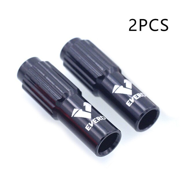 2pcs Bike Gear Cable Adjuster Ferrules Inline Gear Derailleur Length Screw Barrel MTB Bicycle Aluminum Alloy CNC Regulators: Black