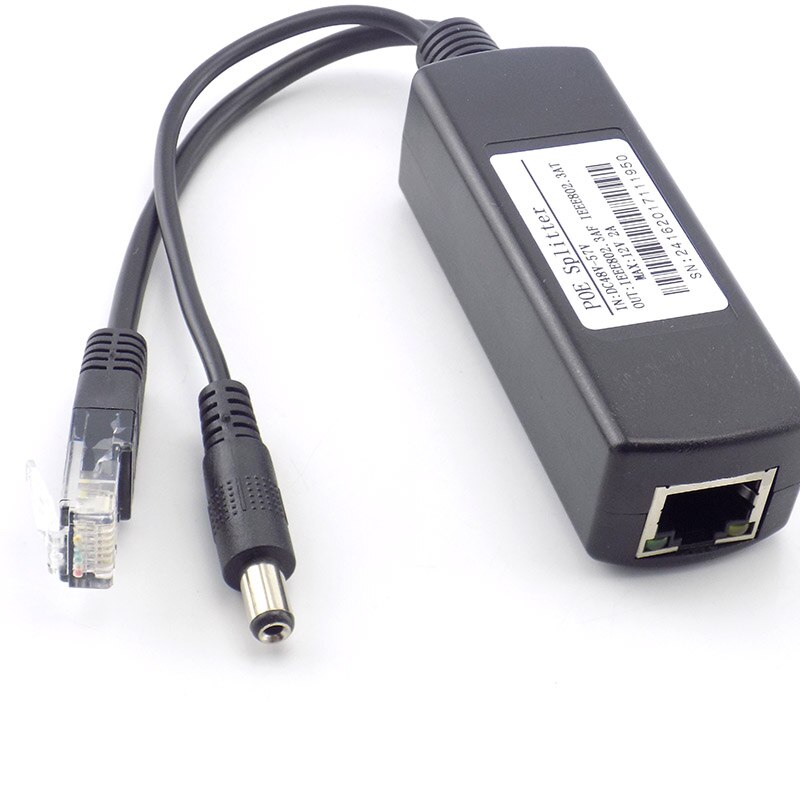 Poe injector 48V to 12V POE Splitter Connector Power Adapter Switch for IP Camera Wifi Injector Cable Wall US/EU Plug