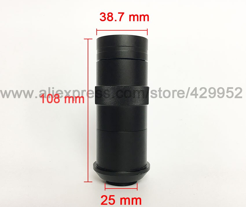 efix 8-100X CCD Industry Digital Microscope Camera C-Mount Glass Lens Magnification Adjustable 25mm Zoom Eyepiece