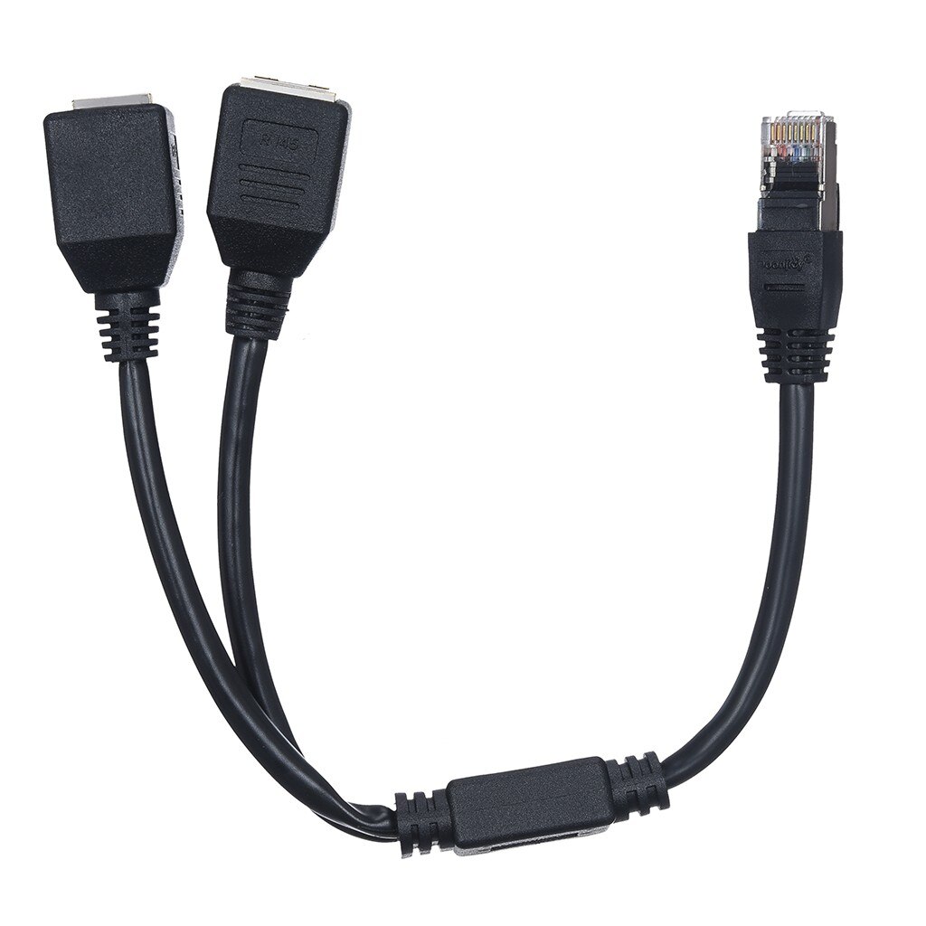 1 do 2 gniazda LAN sieć Ethernet RJ45 rozgałęziacz wtyczek żeńskich Extender złącze adaptera przedłużacze dla routera przełącznik