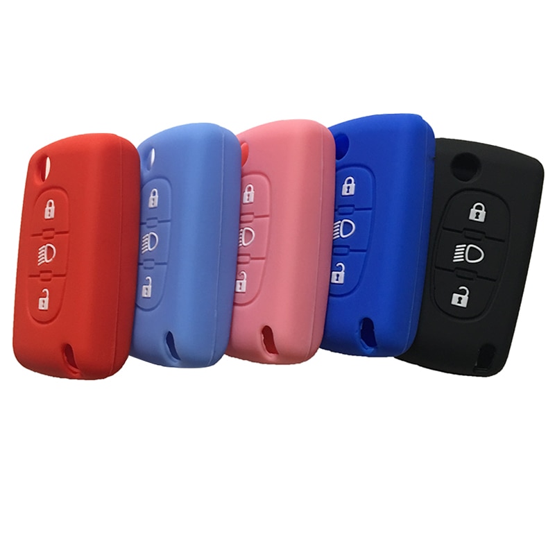 Remote Control Key Cover for Citroen C8 C4 Cactus Picasso Grand C3 C5 C6 Silica Gel Case for Keys for peugeot Car Accessories