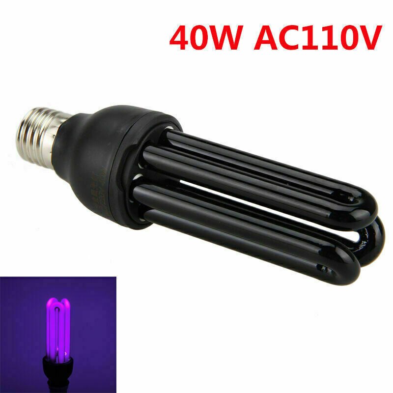 40W E27 Light UV Ultraviolet Lamp AC220V Black UV Germicidal Lamp Sterilizers Light Bulb: Default Title