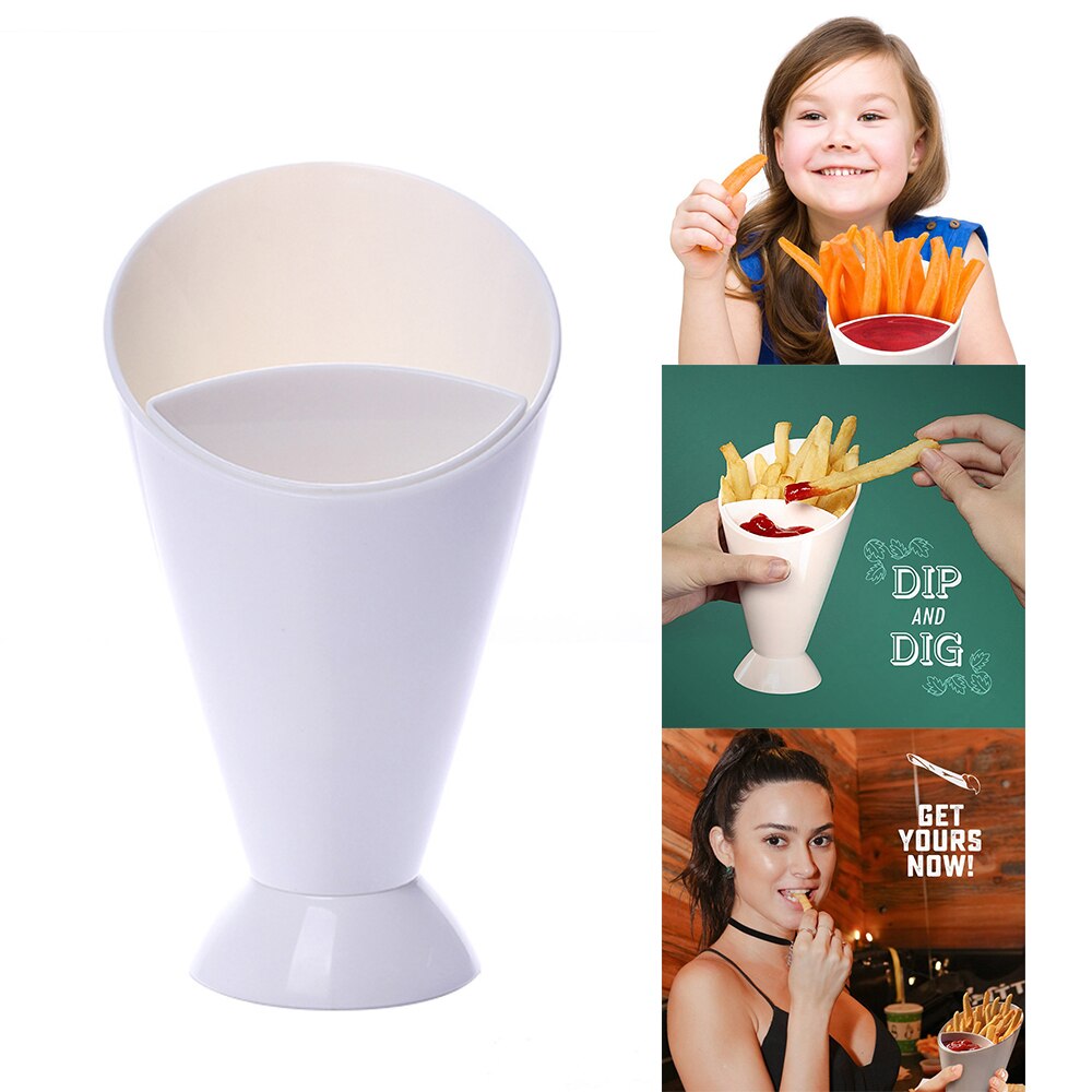 2 gitter assorteret sauce tallerken opbevaring fade bordservice doven snack plastik skål pommes frites salat chip kegle dyppekop