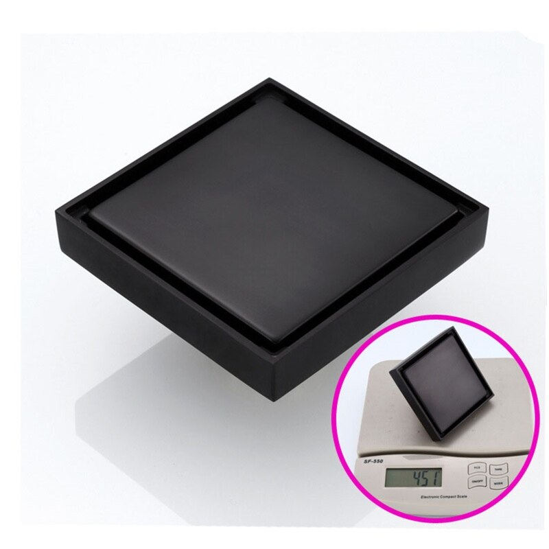 10 x 10cm Floor Drains Stainless Steel Square Shower Floor Drains Tile Insert Drain Channel Bathroom