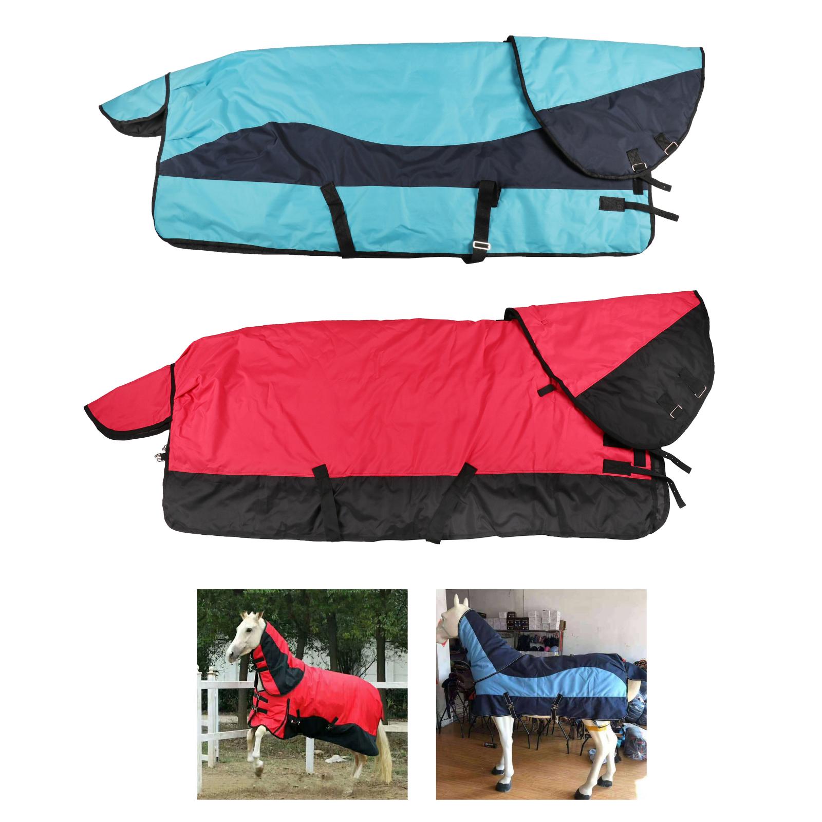 Thermal Horse Turnout Sheet Equestrian Blanket Coat Equine Warmer, Waterproof, Breathable, Windproof