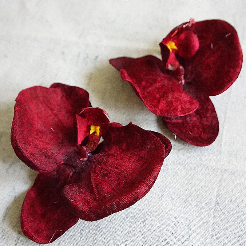 10 stk sommerfugl orkidé scrapbooking bryllup blomst væg brude tilbehør diy kasse sko hat dekoration kunstige blomster