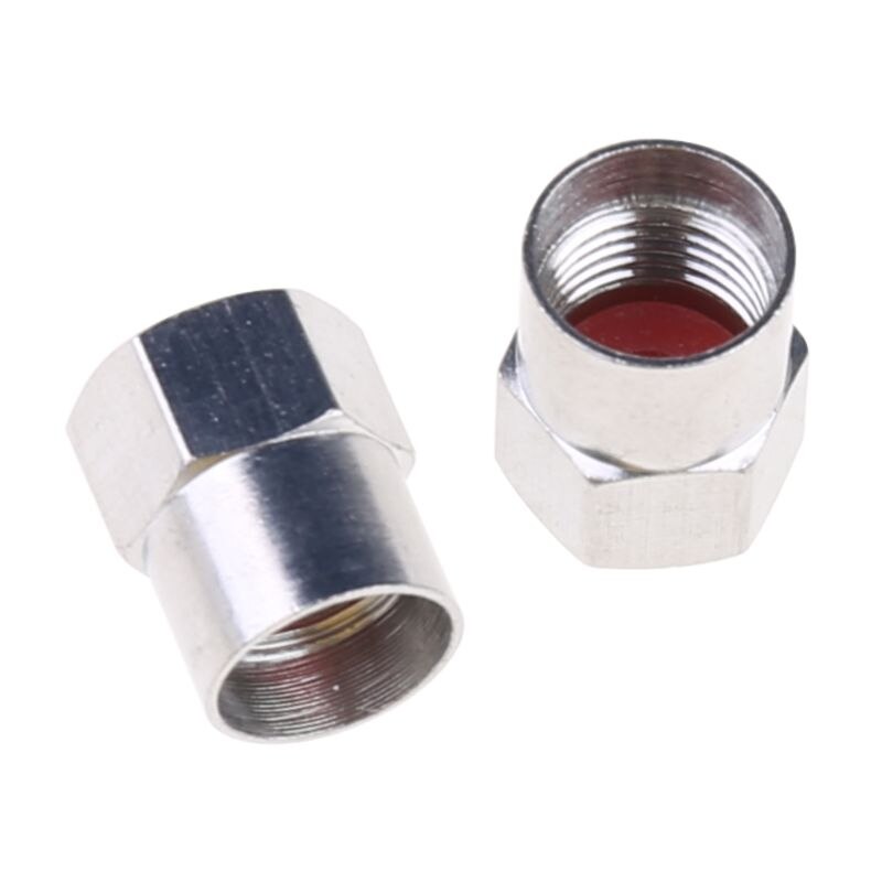 2Pcs/Set Chrome Car Auto TPMS Valve Stem Cap N2 Nitrogen Tire Insert Cover J60F
