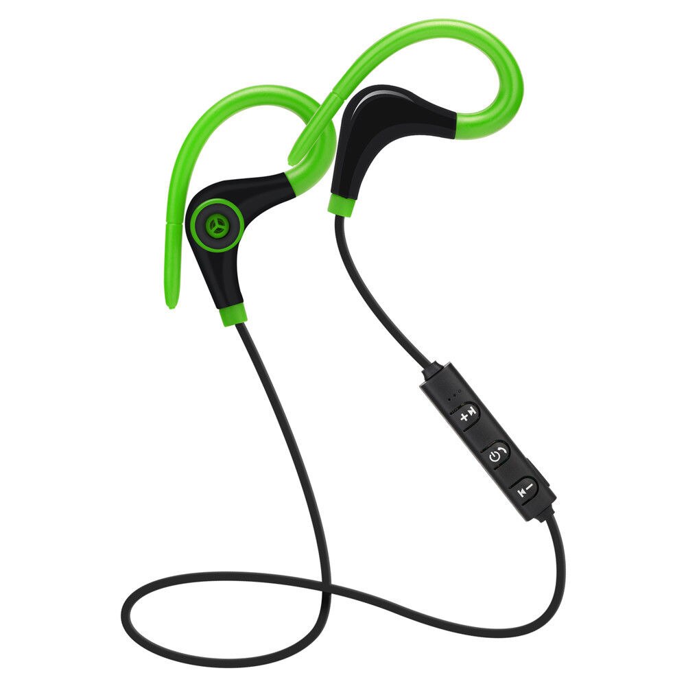 Auriculares inalámbricos Bluetooth para música, deportivos, manos libres, para Samsung, Huawei, teléfono móvil y tableta: green