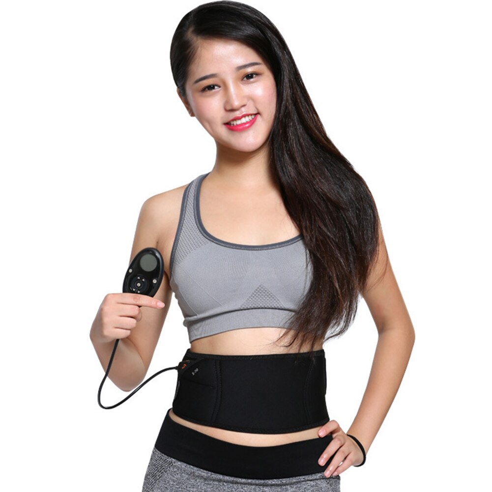 Taille wickeln Abnehmbare Abnehmen Gürtel Schwarz 220W Bauch Massagegerät USB Ladung Einstellbare Modi Ergonomische Elektrische Vibration 3,7 V
