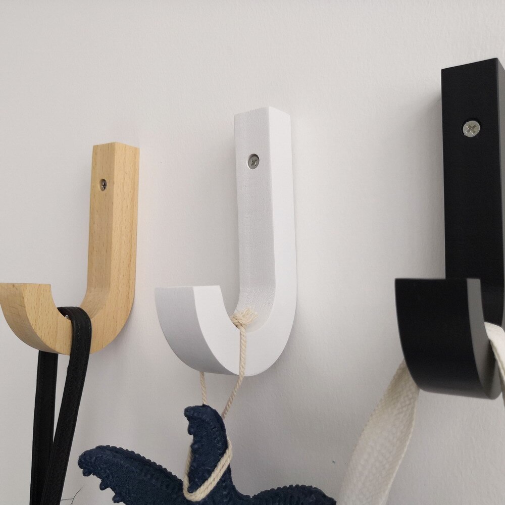 3 PCS Moderne massief hout speciale J home decoratieve hangers decoratieve haken, Creatieve Haak, speciale Brief J