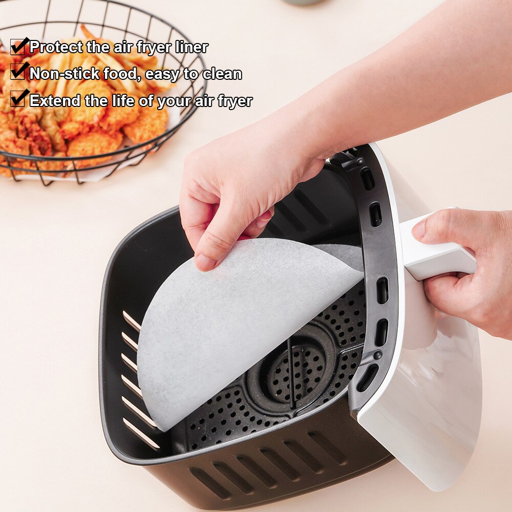 18cm-28cm 100pcs Round Baking Paper Circle Parchment Paper Liner BBQ Oven Patty Hamburger Paper Cake Non-Stick Baking BBQ Tool