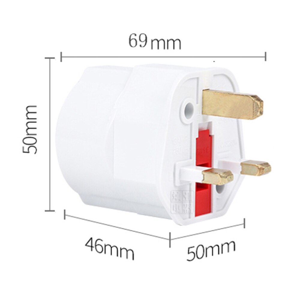 EU Euro 2 Pin to UK 3 Pin Plug AC Universal Adapter Travel Converter European