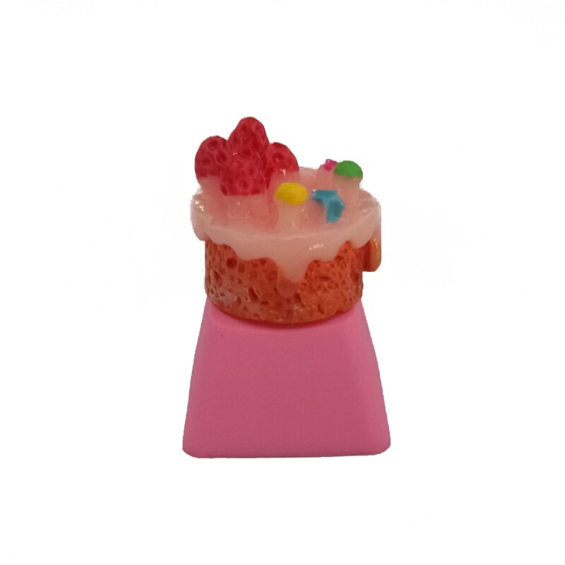 1pc diy pbt-toetskappen roze schattige taart-ijsjes voor mechanische toetsenborden  r4 hoogte 35ea: A