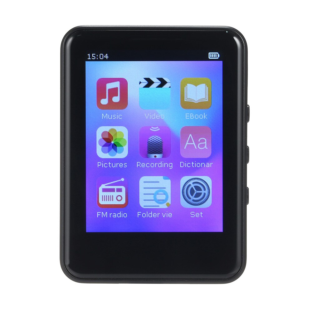 JWD JWM-110 MP3 Player Portable Digital Music Player Touch Screen FM Radio Support Bluetooth Recording E-book Reading MP3 Player