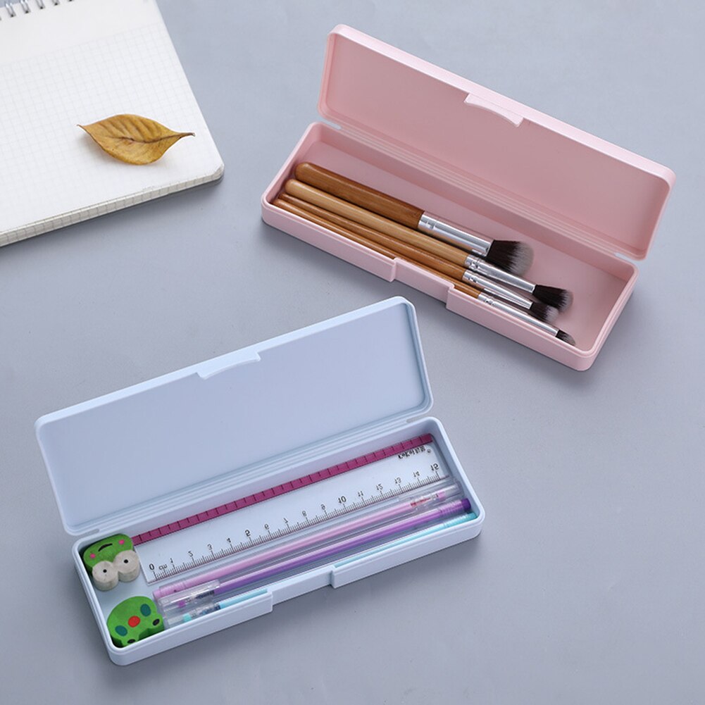 Plastic Pencils Pens Case Stationery Storage Box Organizer For School Office College Pencil Box For Students Special Offer