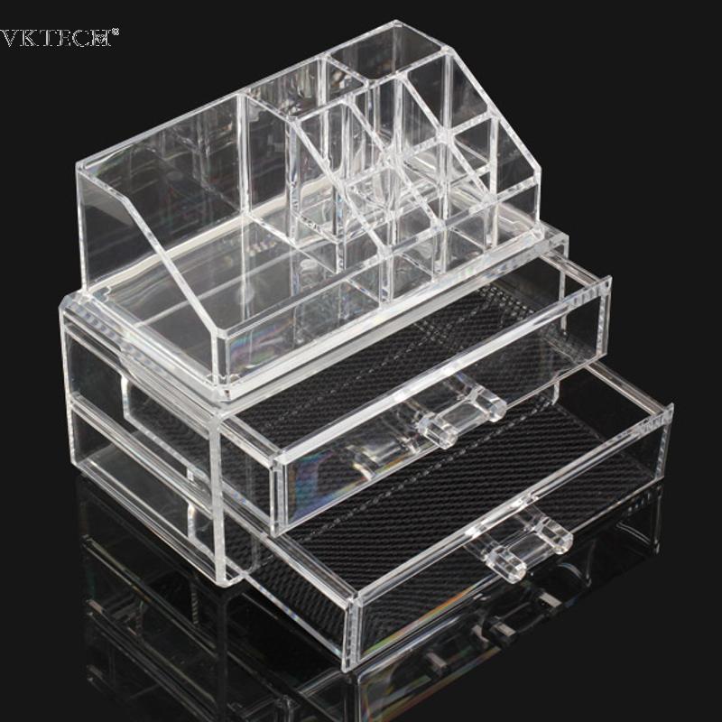 Acrylic Makeup Organizer Storage Box Cosmetic Storage Box Case Box Makeup Storage Organizer Drawers Holder Jewelry Box Holder