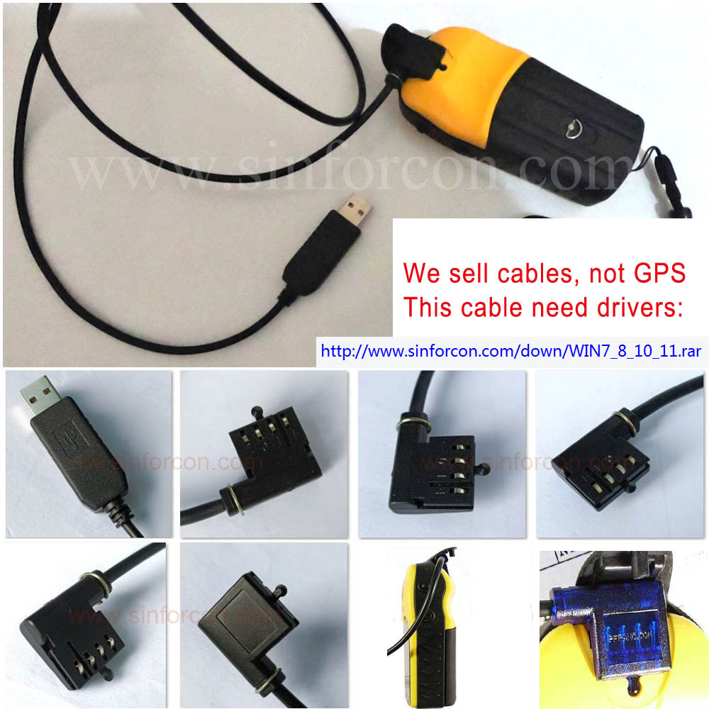 Cable USB a ePlug para GPS antiguo Garmin Etrex H Camo, Vista, Venture, Summit Map, Cable de actualización de firmware