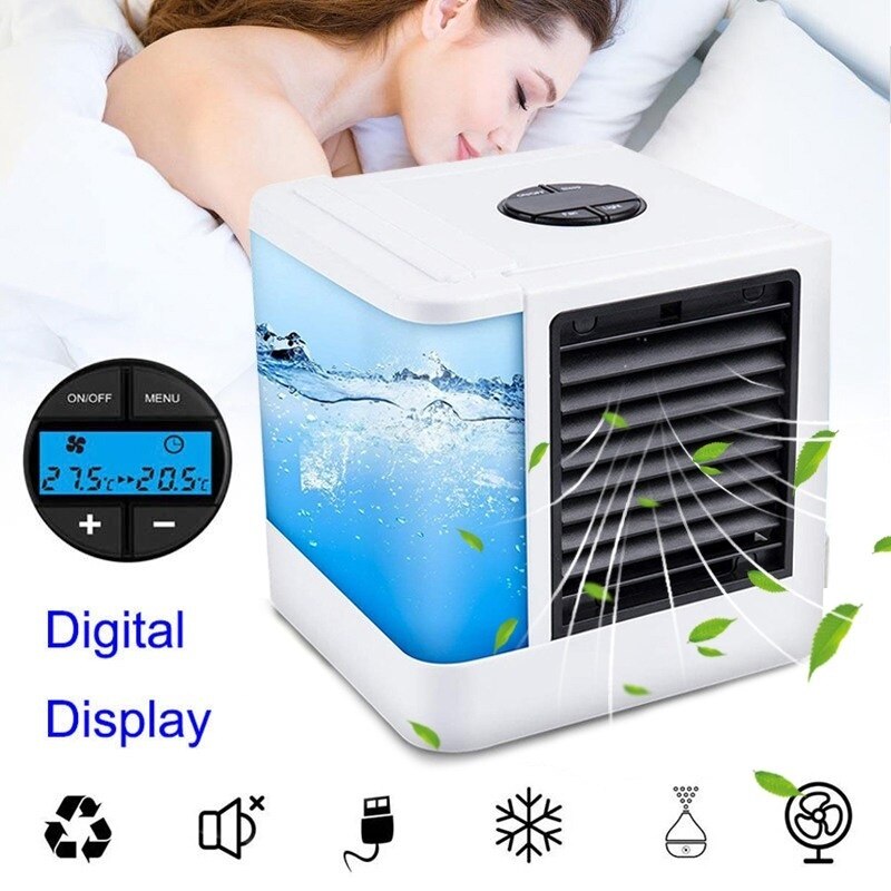 Humidifer purifier air conditioner mini hjem værelse bærbar praktisk luftkøling air conditioning usb desktop air cooler fan: 4