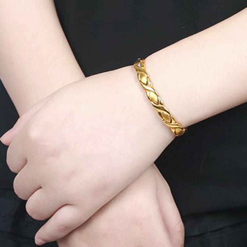 99.99% Pure Germanium Gezondheid Armband Voor Mannen Vrouwen Korea Populaire Rvs Magnetische Toermalijn Energie Power Sieraden