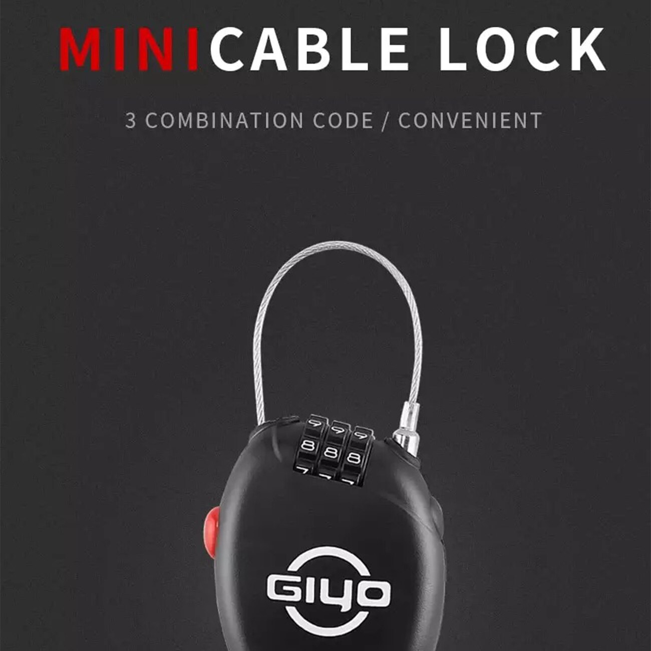 Mini Bike Lock Anti Theft 3-digit Code Safe Wire-Lock Trunk Knapsack Password-Lock MTB Bicycle Cable Lock
