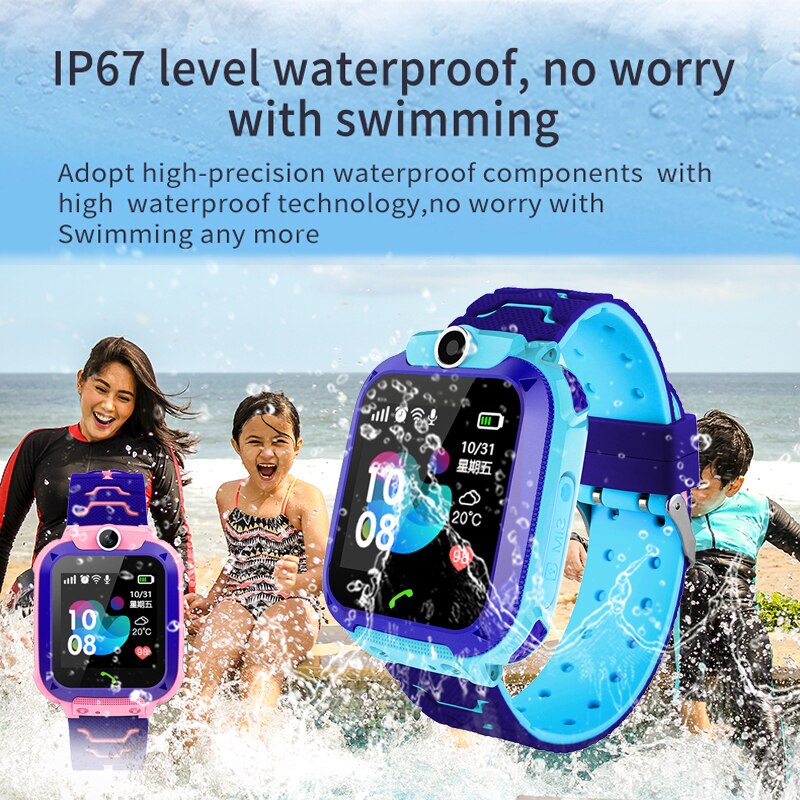 LUIK Waterdichte smart Kind Horloge SOS NOODOPROEP smartwatch LBS Positionering Tracking kids smart watch Kinderen + Box